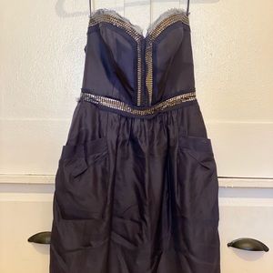 Rebecca Taylor Silk Strapless Dress